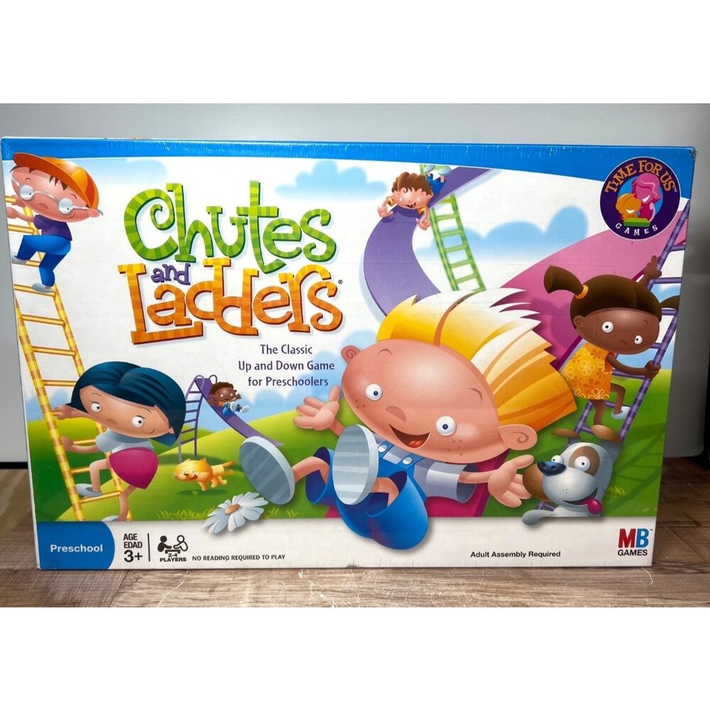 Chutes & Ladders Classic Board Game For Preschoolers Ages 3+ By MB Games Sealed